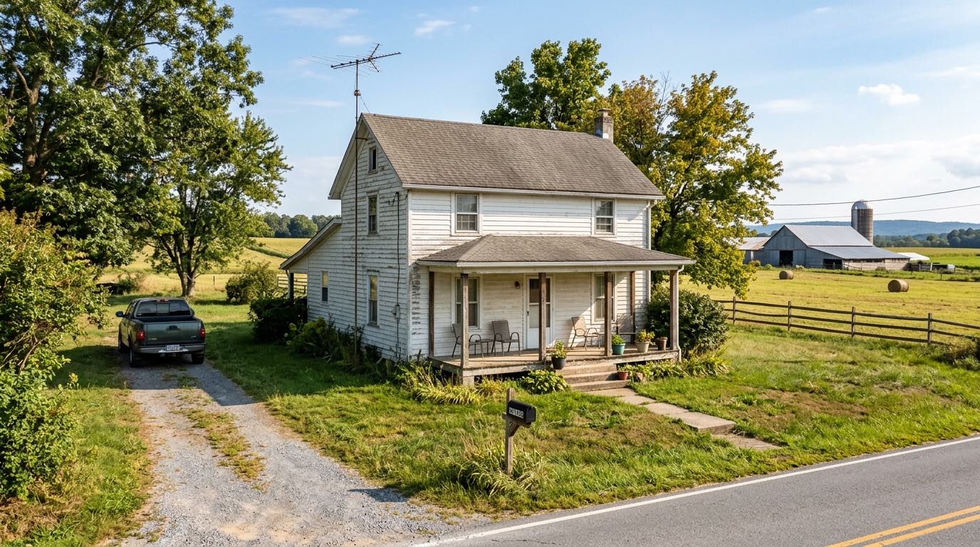 Rural-edge Washington County farmhouse — sell as-is for cash