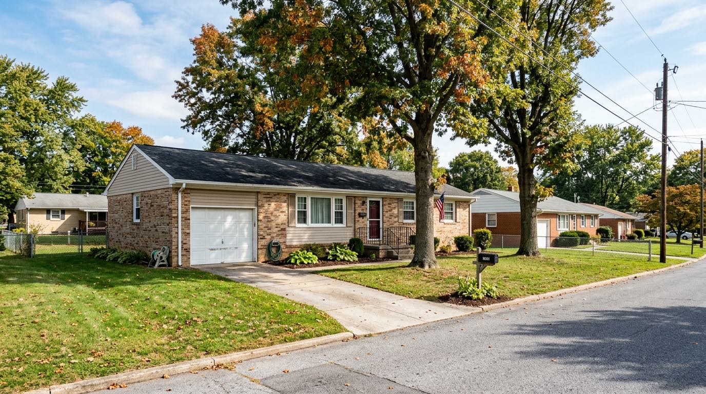 Hagerstown MD postwar suburban ranch home — Washington County