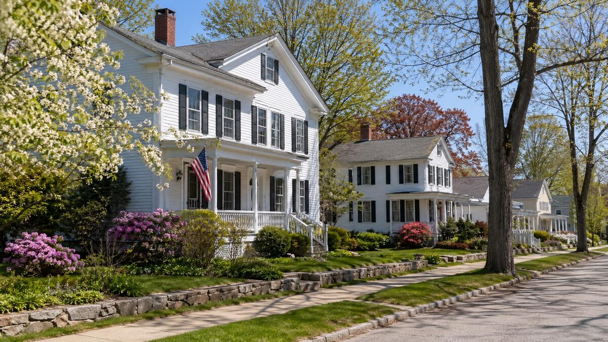 Concord NH homes — older New England residential neighborhoods in Merrimack County