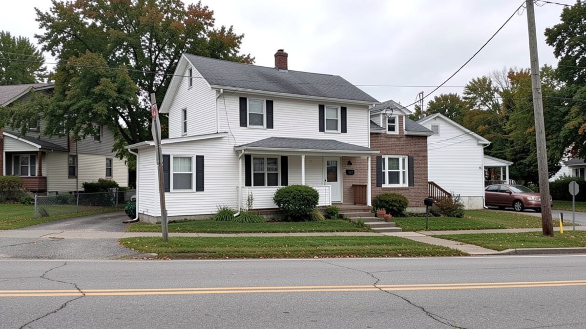 older small rental duplex or compact multifamily property in Ann Arbor Michigan