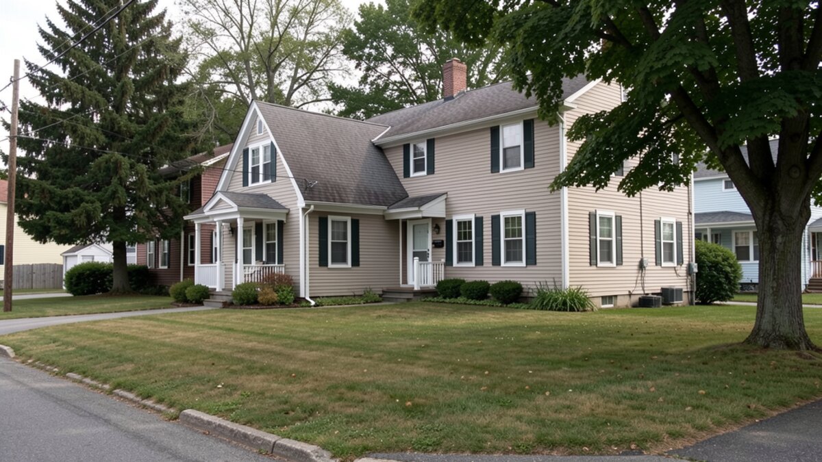 older small rental duplex or compact multifamily property in Augusta Maine