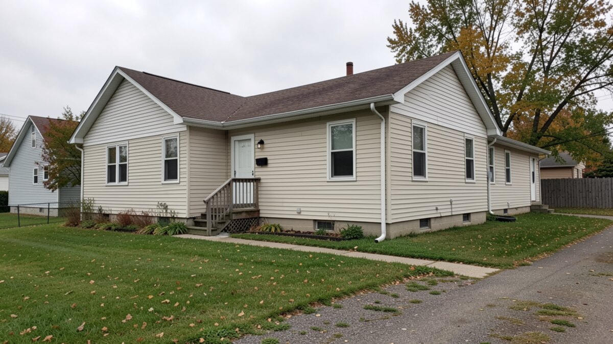 older small rental duplex or compact multifamily property in Austin Minnesota