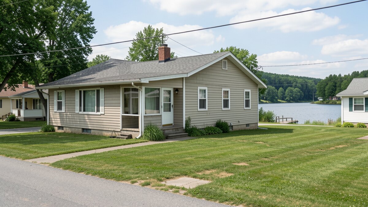 Detroit Lakes Minnesota older duplex or small rental property in a modest Becker County neighborhood