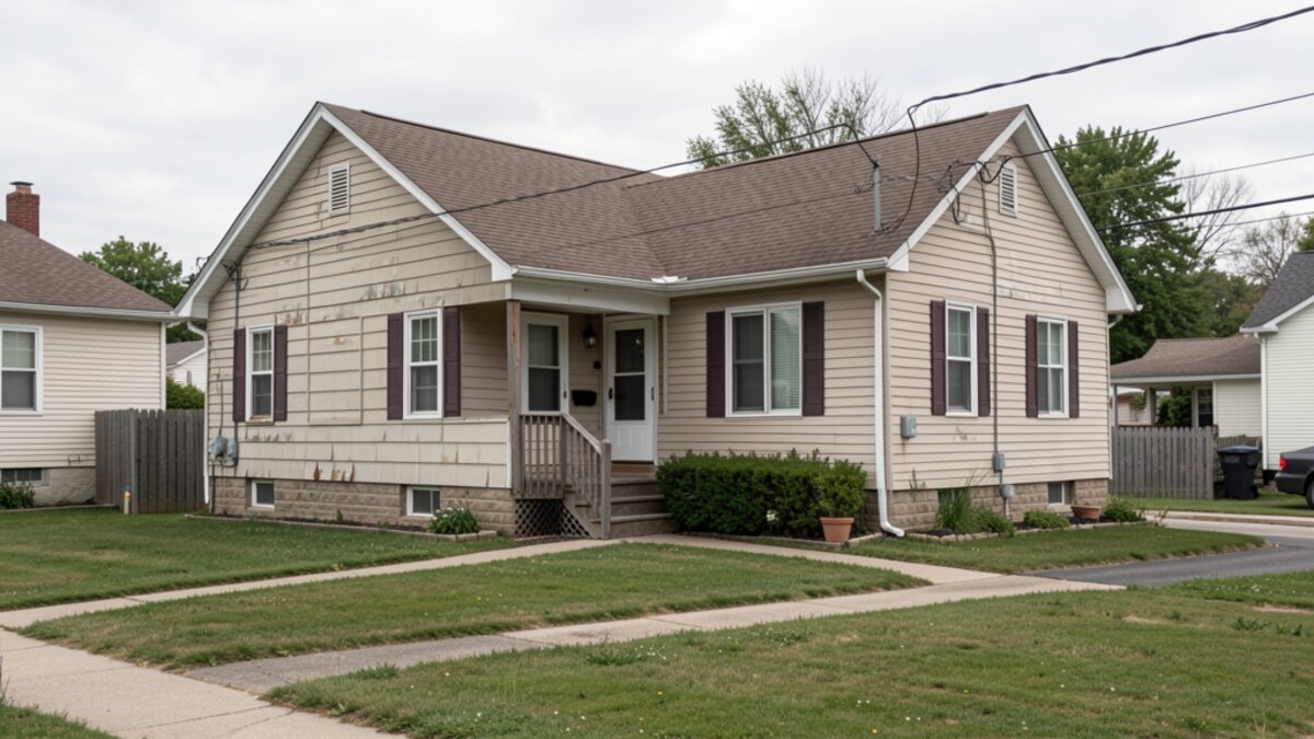 older small rental duplex or compact multifamily property in Huntington Indiana