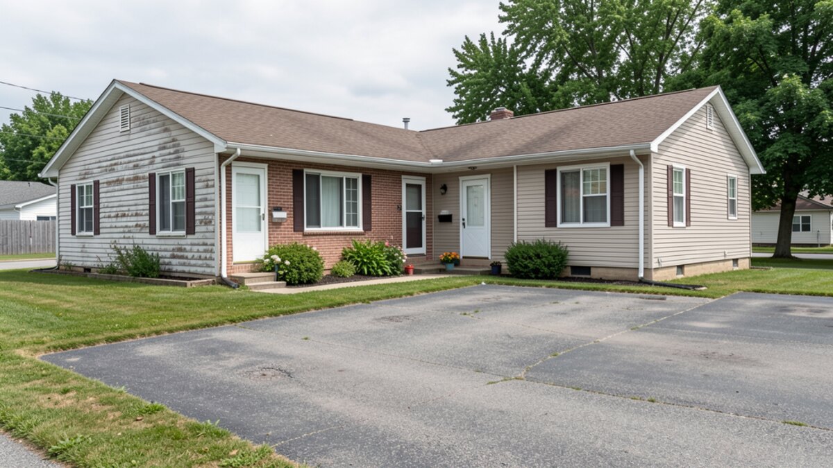 older small rental duplex or compact multifamily property in Kokomo Indiana