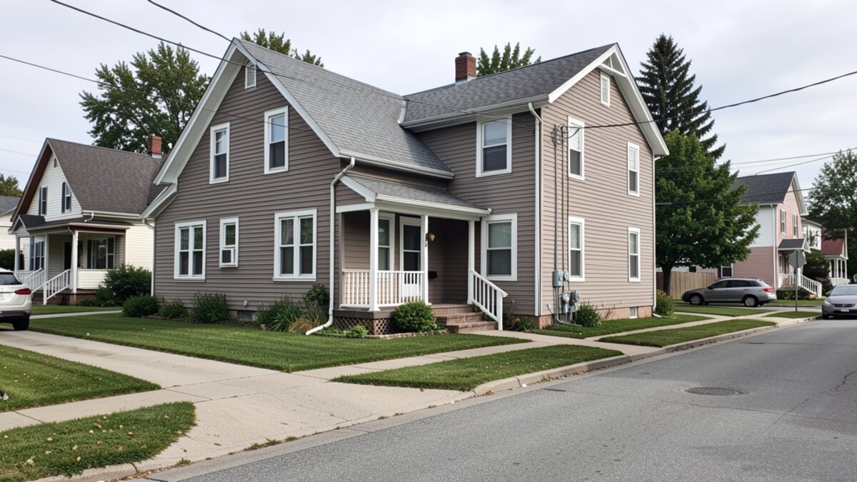 Marshall Minnesota older duplex or small rental property on a quiet residential street