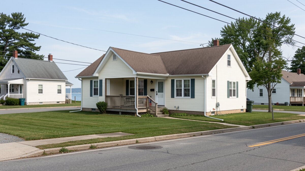 Michigan City Indiana older duplex or small rental property in a modest residential neighborhood