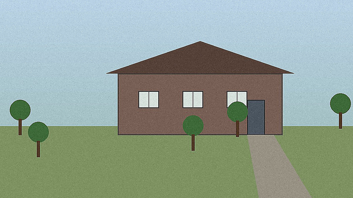 Small older Mount Airy NC rental-style house with simple exterior