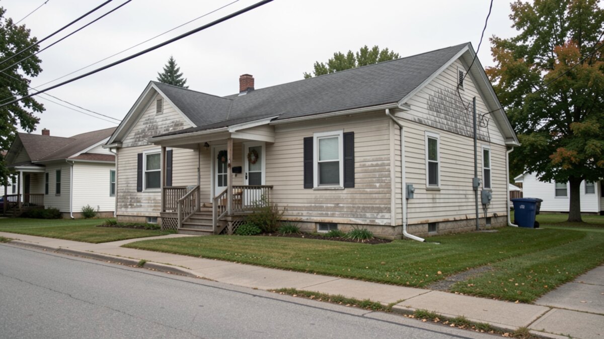 older small rental duplex or compact multifamily property in New Ulm Minnesota