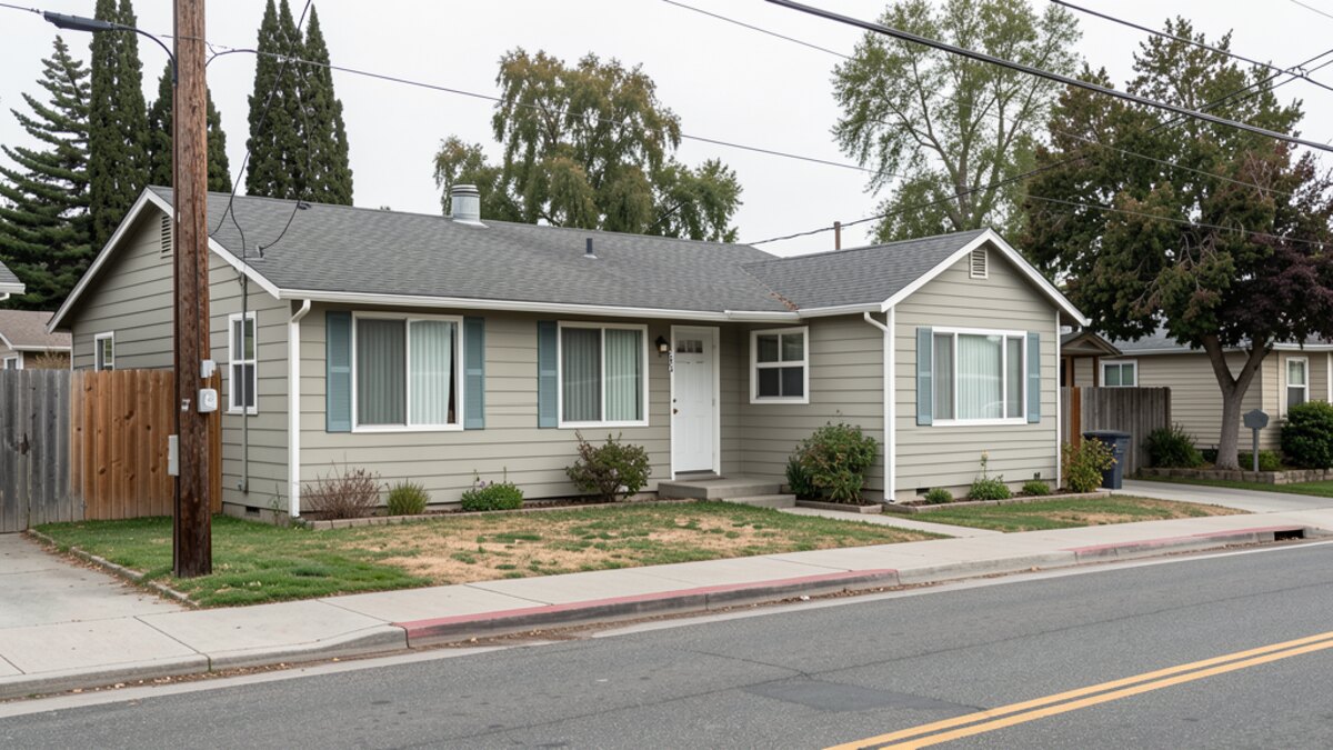 Salinas California older duplex or small rental property in a modest residential neighborhood