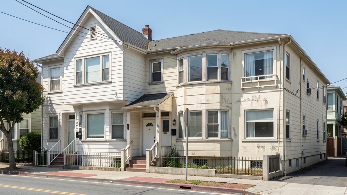 Older modest San Francisco California small multi-unit residential building