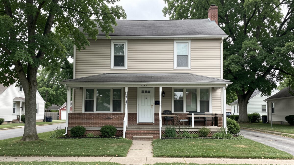 Ordinary South Bend Indiana two-story home in a St. Joseph County residential setting