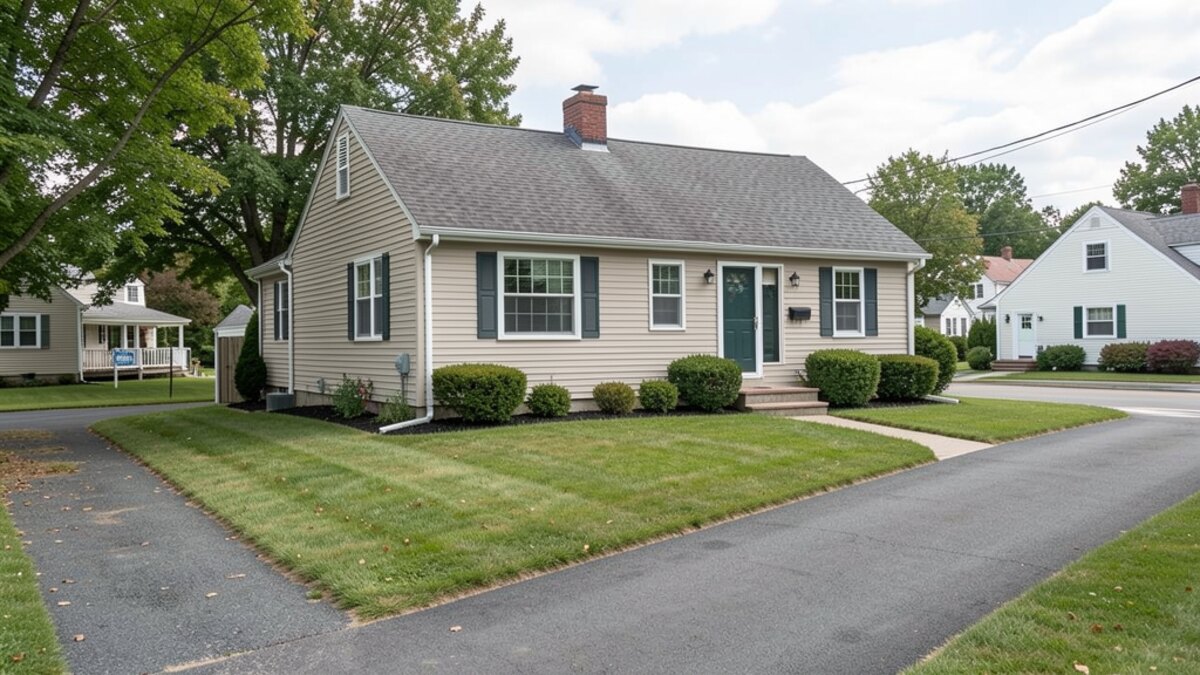 modest Torrington Connecticut Cape Cod or ranch style house with driveway and small yard