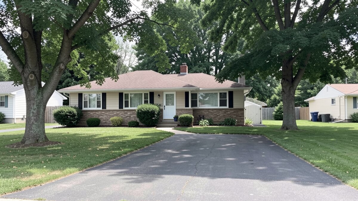modest Winona Minnesota ranch or bungalow with driveway and small yard