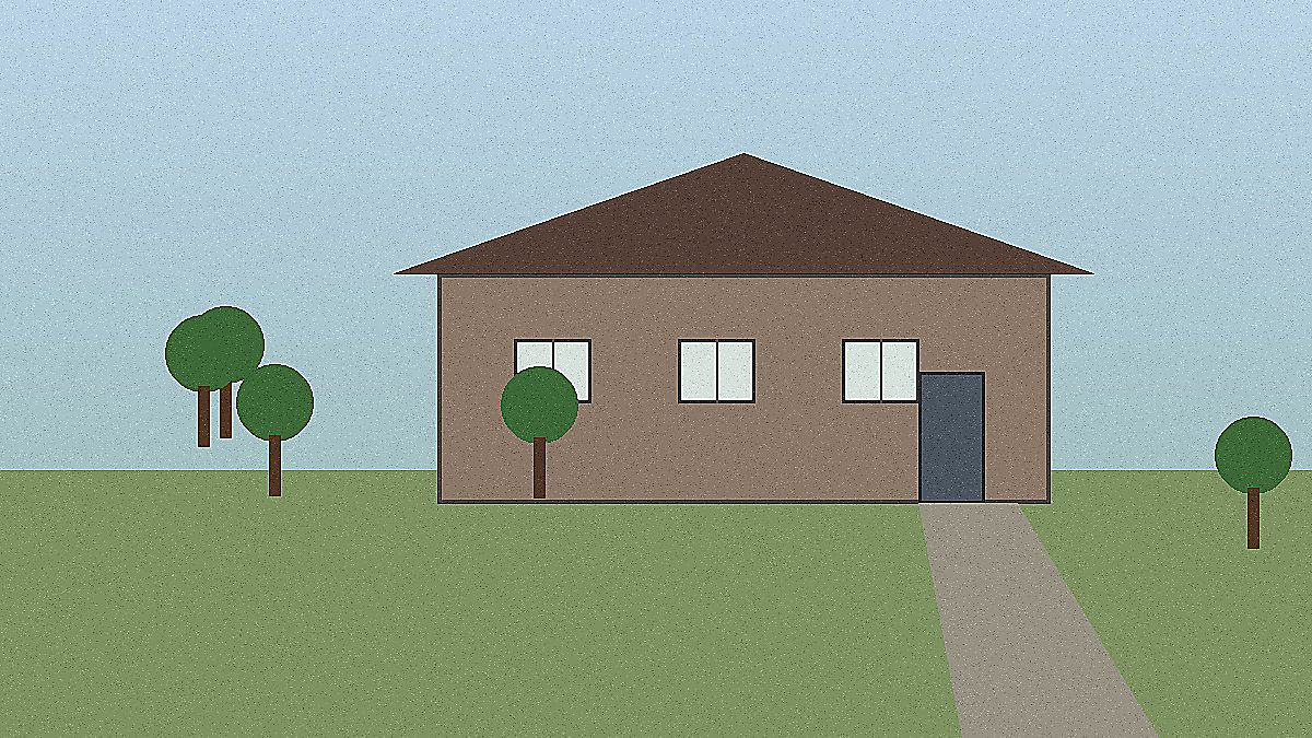 Small older Yuba City CA rental-style house with simple exterior